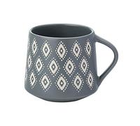 English Tableware Company Artisan Aztec Matt Mug, 7.5 cm Diameter, Grey