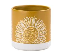 English Tableware Company Artisan Flower Medium Planter - Stoneware Plant Pot | Decorative Round Indoor Planter | English Floral Design | Tabletop Home & Garden Decor