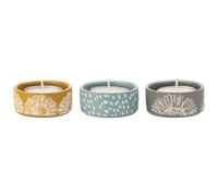 ENGLISH TABLEWARE Company Artisan Flower Set of 3 Tealight Holders