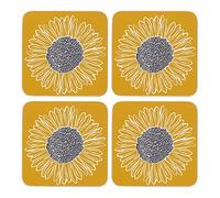 English Tableware Company Artisan Flower Set of 4 Coasters