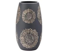 English Tableware Company Artisan Flower Wax Resist Vase, Earthenware, 10.5cm x 25cm, Sunflower Design