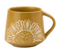 English Tableware Company Artisan Flower Yellow Wax Resist Mug