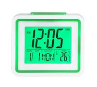 English Talking Alarm Clock with Date, Day and Temperature, for Low Vision or Blind (Green)