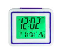 English Talking Alarm Clock with Date, Day and Temperature, for Low Vision or Blind (Purple)