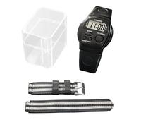 English Talking Watch for the Blind & Visually Impaired - Voice Announcement Wristwatch with Spoken Time/Alarm, Includes Silicone Strap + Extra Nylon Strap,Ideal for Seniors & Low Vision Users