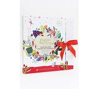 English Tea Shop Organic Book Style White Advent Calendar - 25 Loose Leaf Tea Pyramid Bags - 13 Different Flavours., 50 g, U058977