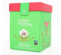 English Tea Shop Organic & Fairtrade Premium Whole Leaf Green & Pomegranate Tea - 80g