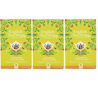 English Tea Shop Organic Lemongrass Citrus & Ginger - 20 Paper Tea Bag Sachets (Pack of 3)