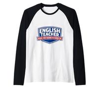 English Teacher Because Math Teachers Need Heroes Too Funny Raglan Baseball Tee