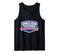 English Teacher Because Math Teachers Need Heroes Too Funny Tank Top