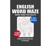 English Word Maze Puzzle Book: 150 Puzzles 150 Themes English Word Maze Great English Puzzle Game A Compact and Travel Puzzle Book Portable size 6x9 Inches.