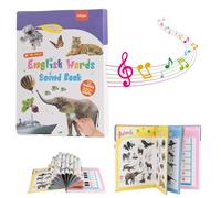 English Word Sound Book - Educational Sensory Word Game, Top Ten Activity Kids Toys, Games Busy Book Nursery Rhymes, 300+ Words & 13 Fun Learning Themes Baby Speaking Books, Vocabulary, Alphabet
