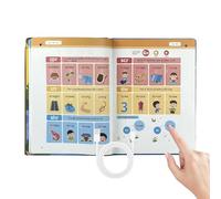 English Words Talking Book - Interactive Rechargeable Educational Toy,Interactive Sound Board Books | for Preschool Classroom Home Birthday Preschoolers Boys Girls Aged 3-6