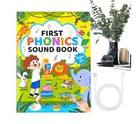 English Words Talking Book - Phonics Vocabulary Auditory Guide, Interactive Electronic Literacy Tablet, Touch Sensitive Sound Playback, Multisensory Language Development, Early Childhood Education