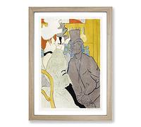 Englishman at The Moulin Rouge Vol.2 by Henri De Toulouse-Lautrec Framed Print | A2 Oak Framed Wall Art | Ready to Hang | Modern Nature Picture | Living Room Bedroom Lounge Office