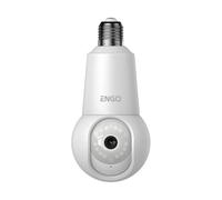 ENGO Controls ECAM-E27 Wi-Fi Smart Camera 4MP - Indoor CCTV Bulb Camera with 355° Motion Tracking, AI Human Detection, Night Vision, Two-Way Audio, Alexa & Google Assistant