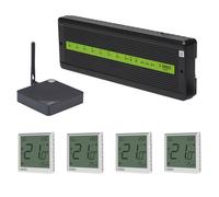 ENGO Controls Multi-Zone Wireless Underfloor UFH Smart Heating Control Pack Zigbee Wifi Gateway, Wiring Centre, 2-6 Smart Thermostats (White, 4, Zones)