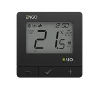 ENGO E40-230B Wired Smart Thermostat ZigBee 3.0 Programmable Heating Controller 230V AC Surface Mounted Digital Room Thermostat for Radiator or Underfloor Heating - Smart App Alexa Google (Black)