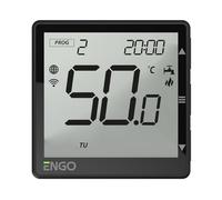 ENGO EHW-B Black Hot Water Timer - Programmable Immersion Heater Timer with Thermostat - Smart WiFi Water Heater Timer & Controller - Energy Saving Programmer for Hot Water Cylinders & Boilers