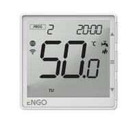 ENGO EHW-W White Hot Water Timer - Programmable Immersion Heater Timer with Thermostat - Smart WiFi Water Heater Timer & Controller - Energy Saving Programmer for Hot Water Cylinders & Boilers