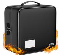 ENGPOW CD/DVD Storage Case with Lock,Fireproof CD/DVD Case Binder,400 Capacity CD Organizer Binder DVD Storage Holder with Zipper＆Handle,Portable Storage Binder Safe for Home Office Travel Car,Black