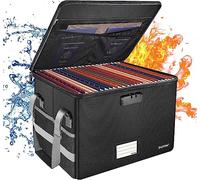 ENGPOW Fireproof Document Box File Storage Box for Hanging Letter