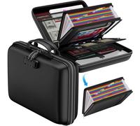 ENGPOW Fireproof Document Organiser,Hard Case Document Box with Lock