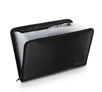 ENGPOW Fireproof File Folder Fireproof Fire and Water Resistant Money Document Bag with A4 Size 13 Pockets Zipper Closure Non-Itchy Silicone Coated Portable Filing Organizer Pouch(14.3" x 9.8")