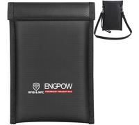 ENGPOW Military Grade Faraday Bag for Phones, Signal Blocking Pouch Black