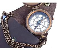 Engravable Compass Nautical Pocket Brass Compass with Leather Carry Case Pirates Camping Compasses Gift Compasses Rustic Vintage Home Decor Gifts