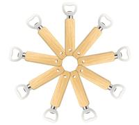 Engravable Wooden Bottle Openers, 9 PCS Handheld Beer Openers with Stainless Steel Heads & Hanging Hole - DIY Personalized for Home, Bar, Parties & Gifts KH1309