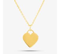Engravables- Gold-plated Plain Heart Pendant P-29027-5/G