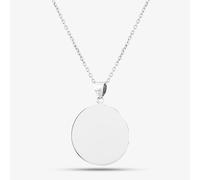 Engravables- Silver Large Plain Disc Pendant P-29026-1