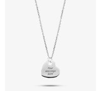 Engravables- Silver Medium Plain Heart Pendant P-4082