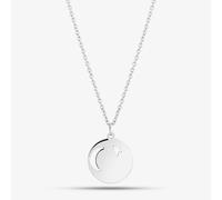 Engravables- Silver Moon & Star Cut Out Pendant P-4083