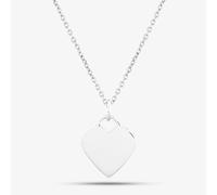 Engravables- Silver Plain Heart Pendant P-29027
