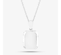 Engravables- Silver Plain Rectangular Locket P-31086