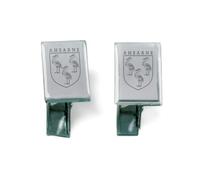 Engrave it Baby - Ahearne Irish Family Crest Cufflinks - A Tribute to Celtic Heritage - Stainless Steel Silver - Gift Boxed - Wedding Cufflinks - Formal Shirt Cuff Links