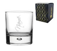 Engrave Personalised Novelty Whiskey Glass with Name Sideways Design, Comes in Gift Box, Perfect for Any Occasion, Engraved in the UK
