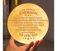 Engraved 3D Moon Lamp for Women, 3D Printing Moonlight with Stand and Remote Control and Touch Control and Rechargeable USB Moonlight Gift for Woman Birthday Christmas