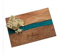 Engraved '50 Years and Still Maturing' Resin Cheese Board - Funny 50th Wedding - River Resin Chopping Board (River Board)