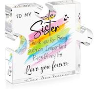 Engraved Acrylic Puzzle Block Pattern Piece Desk Ornament Unique Mothers Day Mom Grandma Wife From Daughter Son