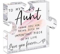 Engraved Acrylic Puzzle Block Pattern Piece Lovely Gift for Mom Grandma Wife on Mothers Day From Husband Daughter Son Appreciation Gift for Aunt