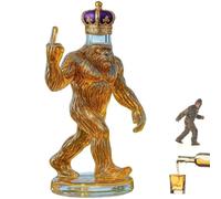 Engraved Bigfoot Shaped Whiskey Glass,Funny Bigfoot Whiskey Bottle,Orangutan Middle Finger Wine Bottle,Personalized Gift For Sasquatch Enthusiasts