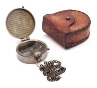 Engraved Brass Compass | Nautical Antique Vintage Solid Brass Compass with Leather Case | Romantic Gift for Husband | Sentimental Keepsake for Anniversaries | Compact Travel Compass for Outdoor