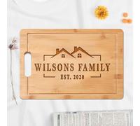 Engraved Cutting Board for New Homeowners - Personalized Housewarming Gift, Closing Gift for Clients, First Time Buyer or New Neighbor Present
