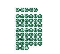 Engraved Discs Table Numbers Tags Locker, ID Number Tags Engraved Tags Key Tags ID Tags Without Key Rings for Hotel Supermarket Lockers Dormitory Keys(Green Number 51-100)