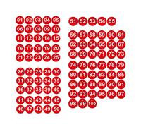 Engraved Discs Table Numbers Tags Locker, ID Number Tags Engraved Tags Key Tags ID Tags Without Key Rings for Hotel Supermarket Lockers Dormitory Keys(Red Number 1-100)