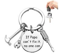 Engraved Father's Day Keychain for Dad - "If Dad Can't Fix It, No Can't" Keychain Repair Tool, Daughter Son Gift, Perfect Personalized Gift for Dad, Daddyy, Se référer au descriptif