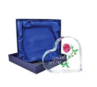 Engraved Glass Heart Plaque Special Mum Gift for Mother's Day Birthday Gifts for Mum